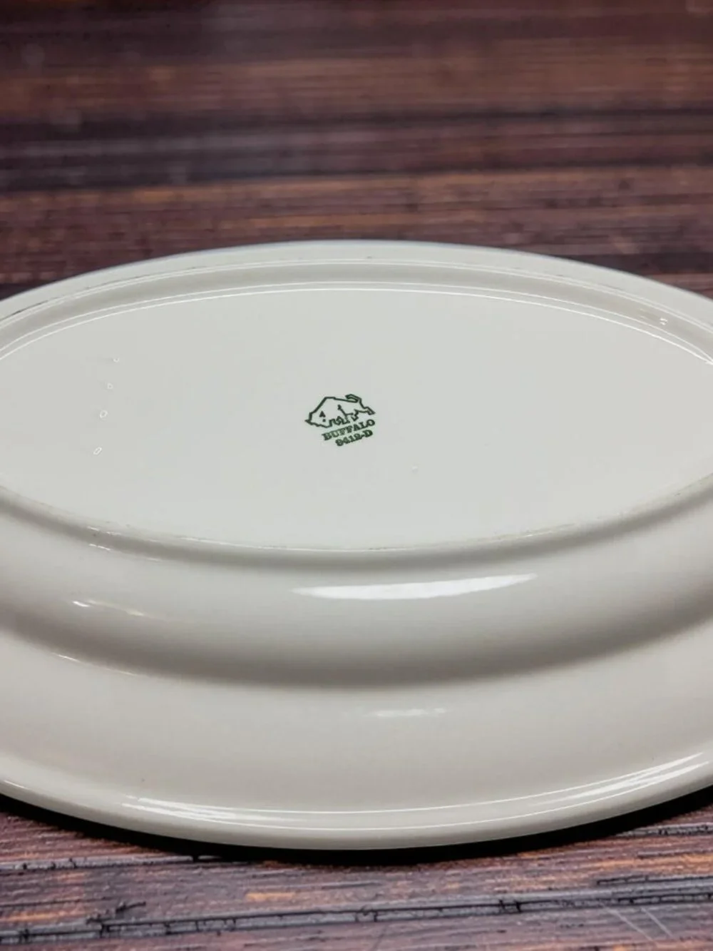 vintage 1980s onieda buffalo china cream white stoneware serving platter